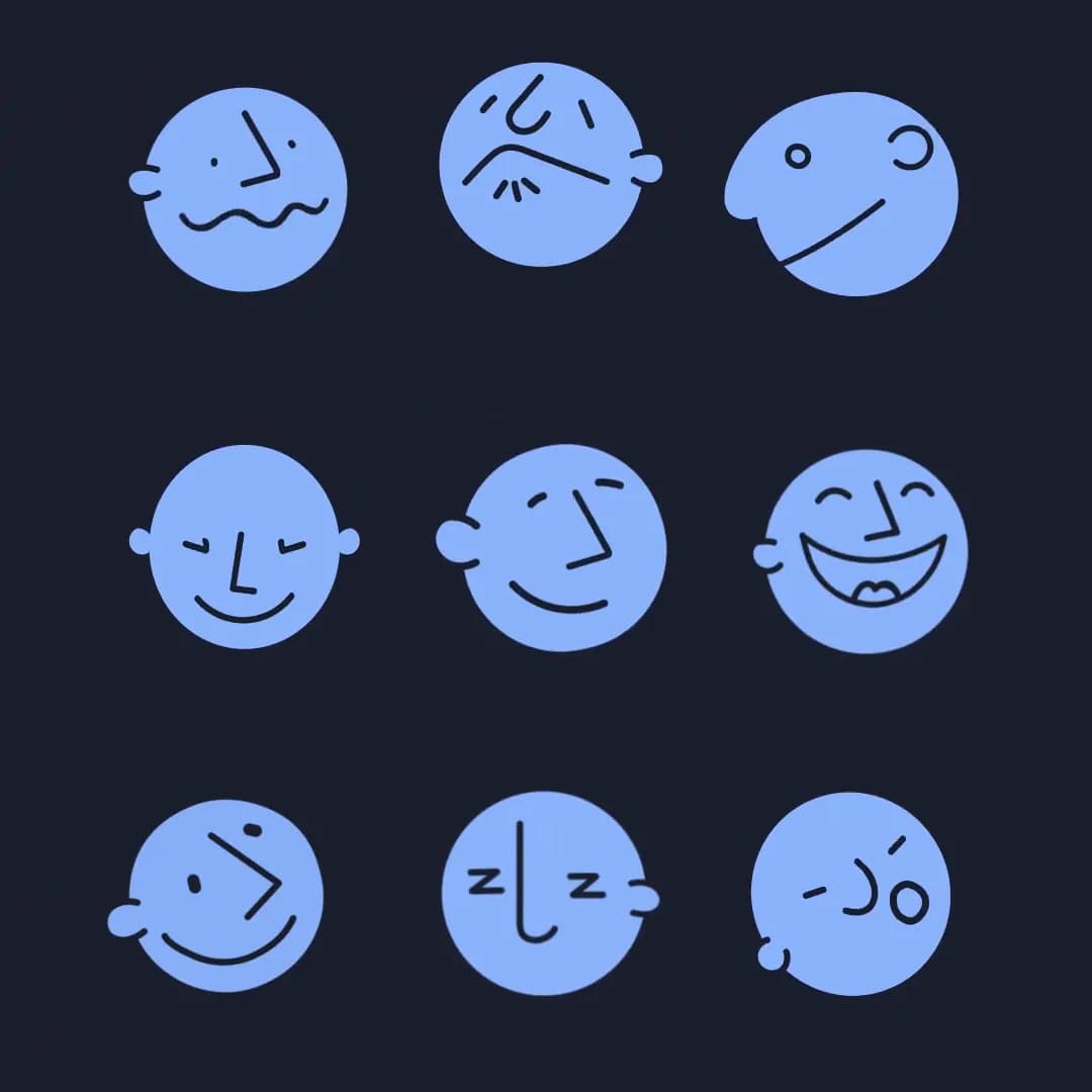 CoinSwitch character face expressions