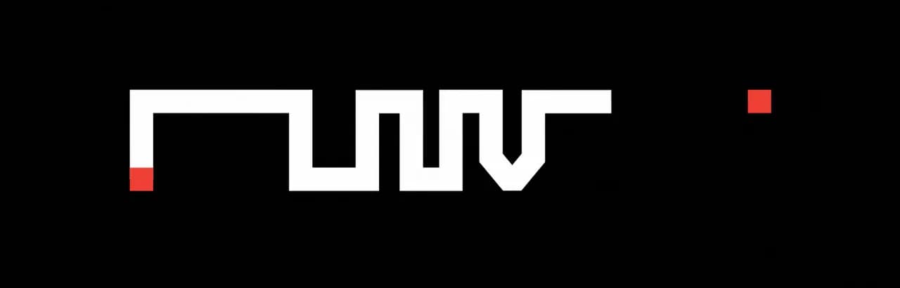 Delhivery pixel-cut logo animation