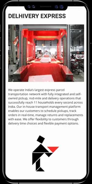 Delhivery mobile website: It’s in the getting there